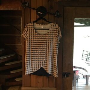 Elegant Women's Geometric Short Sleeve Top